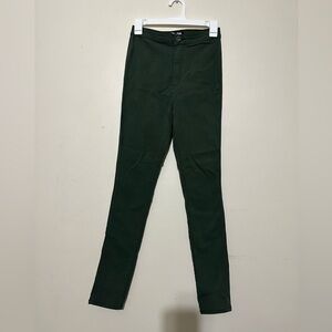 JC & Jo Dark Green High-Waist Skinny Pants Size XS (2)